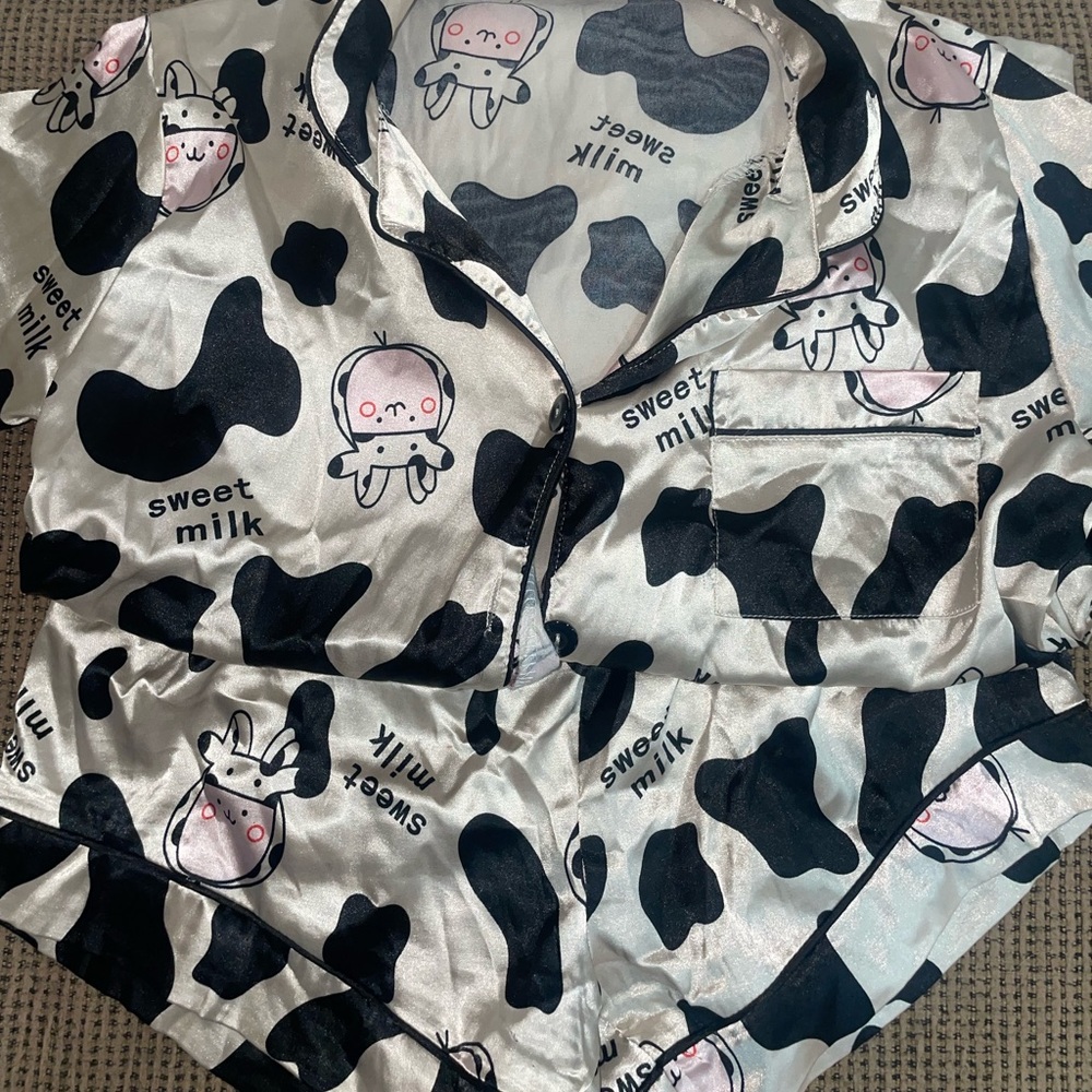 Cow print pjs